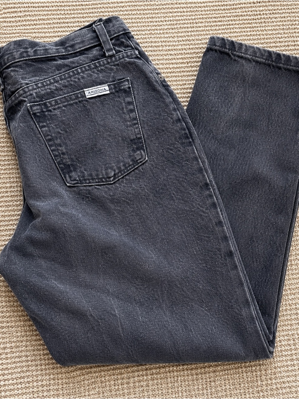Arizona Jean Company Women's Straight Leg Jeans in Washed Black
